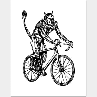 SEEMBO Devil Cycling Bicycle Bicycling Biker Biking Fun Bike Posters and Art